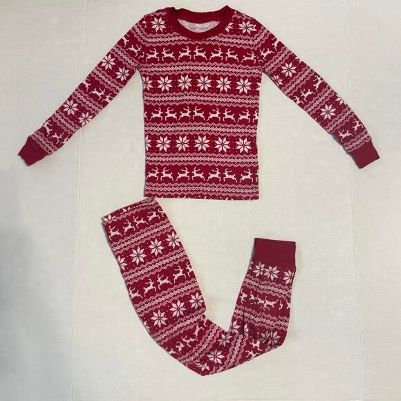 Pottery Barn Kids 8 PJ Set Sustainable Organic Cotton Holiday Warm Cozy Comfy - Picture 1 of 14